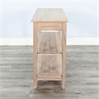 Pemberly Row Solid Wood Natural Small Wood Console Tier Shelf Table