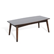 Pemberly Row Brown Finish Contemporary Solid Wood Coffee Table