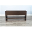 Pemberly Row Transitional Solid Wood Sofa Table with Sliding Door