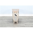 Pemberly Row Solid Wood Traditional Chair Side Table with Power Strip