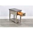Pemberly Row Transitional Solid Wood Two Tone Wood Chair Side Table