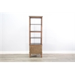 Pemberly Row Solid Wood Traditional Brown Finish Coffee Wood Pier
