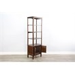 Pemberly Row Solid Wood Traditional Brown Finish Coffee Wood Pier