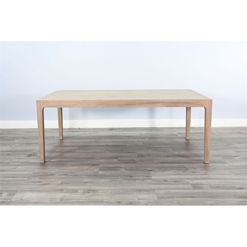 Pemberly Row Contemporary Solid Wood Rectangular Dining Table in Natural