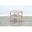 Pemberly Row Contemporary Solid Wood Chair Side Table in Natural