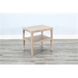 Pemberly Row Contemporary Solid Wood Chair Side Table in Natural