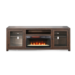 Pemberly Row Contemporary 72&quot Media Console with Electric Fireplace