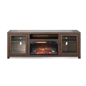 Pemberly Row Contemporary 72&quot Media Console with Electric Fireplace