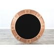 Pemberly Row Farmhouse Natural Round Jack Poker Dining Table