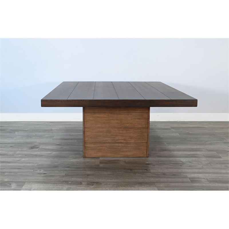 Pemberly Row Modern Square Dining Table with Built-in Storage