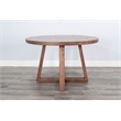 Pemberly Row Brown Finish Contemporary Wood Round Dining Table