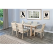 Pemberly Row Wood Contemporary Arched Leg Off White Dining Table