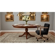 Pemberly Row Wood Farmhouse Natural Finish Rolling Office Chair