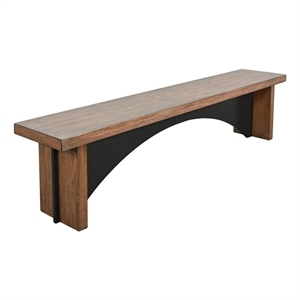 Pemberly Row Modern Wood Dining Bench with Arched Accent Base