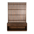 Pemberly Row Brown Finish Contemporary Wood Hall Tree with Bench