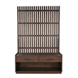 Pemberly Row Brown Finish Wood Transitional Hall Tree with Bench