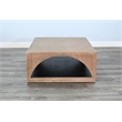 Pemberly Row Modern Wood Coffee Table with Arched Open Shelf Design
