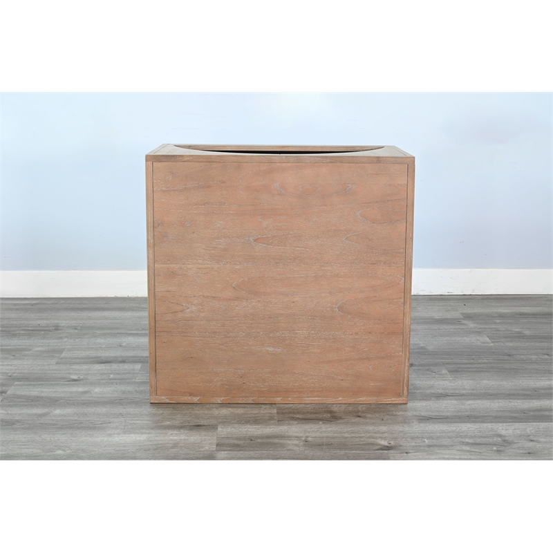 Pemberly Row Modern Wood Coffee Table with Arched Open Shelf Design