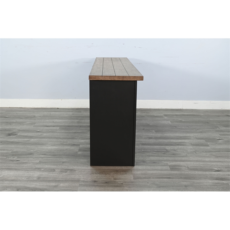 Pemberly Row Wood Contemporary Console Table with Arched Cutout