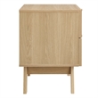 Pemberly Row Set of 2 Rattan MDF and Particleboard Nightstand and Chest in Oak