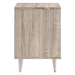 Pemberly Row Set of 2 2-Drawer Wood Nightstands with Tapered Legs in Oak/White