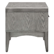 Pemberly Row Set of 2 Modern Rubberwood and Wood Nightstands in Gray Finish