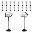Pemberly Row Set of 18 Write Way Arrow Sign Magnetic Dual-Sided Dry Erase Board