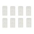 Pemberly Row Set of 8 3-Drawer Metal Organizer File Cabinet in Pearl White