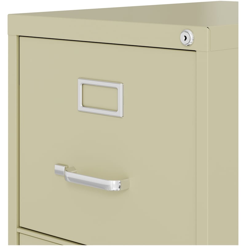 Pemberly Row Set of 6 4-Drawer Letter Width Vertical File Cabinet in Putty/Beige