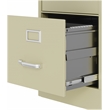 Pemberly Row Set of 3 4-Drawer Letter Width Vertical File Cabinet in Putty/Beige