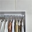 Pemberly Row White Wood Wardrobe Closet Organizer with Drawers