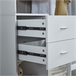 Pemberly Row White Wood Wardrobe Closet Organizer with Drawers