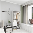 Pemberly Row White Wood Wardrobe Closet Organizer with Drawers