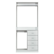 Pemberly Row White Closet Organizer Clothes System with 4 drawers Wall Mounted