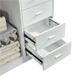 Pemberly Row White Closet Organizer Clothes System with 4 drawers Wall Mounted