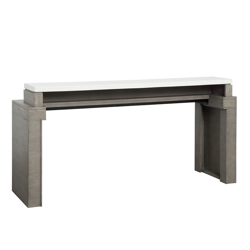 Pemberly Row Contemporary Wood Everywhere Console in Moonstone