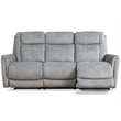 Pemberly Row Contemporary Fabric Power Zero Gravity Sofa in Hudson Gray