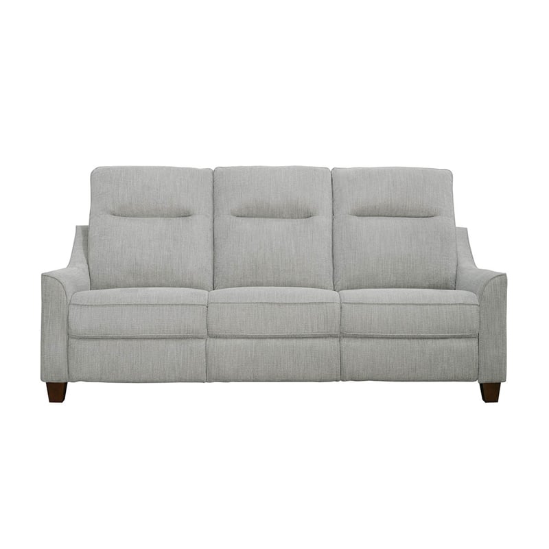 Pemberly Row Contemporary Gray Fabric Power Reclining Cordless Sofa
