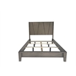 Pemberly Row Contemporary Wood Queen Panel Bed in Moonstone Gray