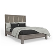 Pemberly Row Contemporary Wood Queen Panel Bed in Moonstone Gray