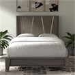 Pemberly Row Contemporary Wood Queen Panel Bed in Moonstone Gray