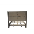 Pemberly Row Contemporary Wood Queen Panel Bed in Moonstone Gray