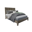 Pemberly Row Contemporary Wood King Panel Bed in Moonstone Gray
