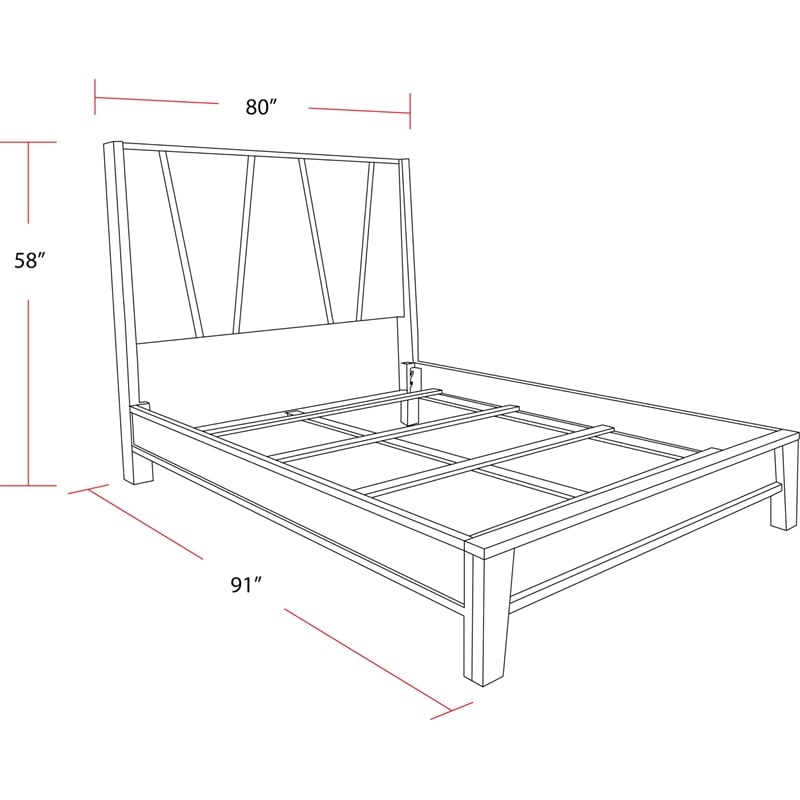 Pemberly Row Contemporary Wood King Panel Bed in Moonstone Gray