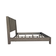 Pemberly Row Contemporary Wood King Panel Bed in Moonstone Gray