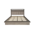 Pemberly Row Contemporary Wood Queen Platform Bed in Moonstone Gray
