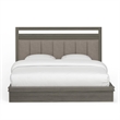 Pemberly Row Contemporary Wood Queen Platform Bed in Moonstone Gray