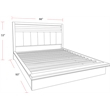 Pemberly Row Contemporary Wood Queen Platform Bed in Moonstone Gray