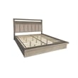 Pemberly Row Contemporary Wood Queen Platform Bed in Moonstone Gray