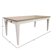 Pemberly Row Contemporary 7 Piece Wood Table & Dining Chairs in White